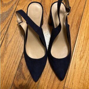 Elegant Women's Navy Slingback Heels